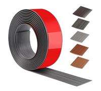 400cm x 5cm Threshold Strip Self-Adhesive，Floor Transition Strips Carpet Edge Trim PVC,Carpet Edging Trim for Kitchen/Living Room,Door Strip for Joining Floor Gaps/Tiles/Carpet（Dark Gray Wood Grain）