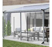400g/m² Waterproof Transparent Tarpaulin with Zip 5x6m(HxW)