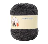 400g Premium Sheep Wool Yarn for Hand Knitting - Medium Thick Wool Thread for Sweaters, Hats, Scarves & More(Deep Hemp Gray)