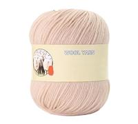 400g Premium Sheep Wool Yarn for Hand Knitting - Medium Thick Wool Thread for Sweaters, Hats, Scarves & More(Beige)