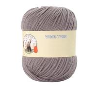 400g Premium Sheep Wool Yarn for Hand Knitting - Medium Thick Wool Thread for Sweaters, Hats, Scarves & More(Deep Camel)