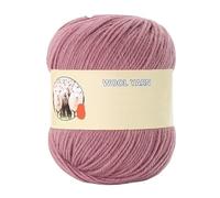 400g Premium Sheep Wool Yarn for Hand Knitting - Medium Thick Wool Thread for Sweaters, Hats, Scarves & More(Deep Meat Powder)