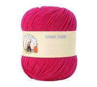 400g Premium Sheep Wool Yarn for Hand Knitting - Medium Thick Wool Thread for Sweaters, Hats, Scarves & More(Rose Red)