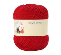 400g Premium Sheep Wool Yarn for Hand Knitting - Medium Thick Wool Thread for Sweaters, Hats, Scarves & More(Red)