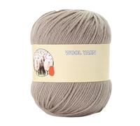 400g Premium Sheep Wool Yarn for Hand Knitting - Medium Thick Wool Thread for Sweaters, Hats, Scarves & More(Camel Color)