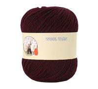 400g Premium Sheep Wool Yarn for Hand Knitting - Medium Thick Wool Thread for Sweaters, Hats, Scarves & More(Black Red)