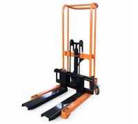 400kg Manual Hydraulic Pallet Stacker Swivel Caster Fork Truck Warehouse