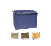 400L Waterproof Laundry Cart Liner Bag, Removable Oxford Cloth Replacement Cover with Hooks for 90x65x80cm Commercial Laundry Cart, Rolling Hamper & Cleaning Trolley for Hotel, Hospital, Home(D)