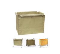 400L Waterproof Laundry Cart Liner Bag, Removable Oxford Cloth Replacement Cover with Hooks for 90x65x80cm Commercial Laundry Cart, Rolling Hamper & Cleaning Trolley for Hotel, Hospital, Home(C)