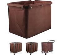 400L Waterproof Oxford Laundry Cart Liner Bag, 83x53x63cm Rolling Basket Insert with 10 Metal Hooks, Durable Replacement Trolley Cover for Hotel Housekeeping and Commercial Use