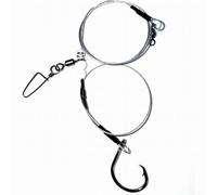 400lb Test Steel Leader Wire 3ft Heavy Duty Design(16# Hook)