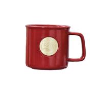 400ml/13.5oz Chinese-style household simple, delicate, creative, individual and trendy large-capacity mug - red version