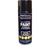 400ml All Purpose Black Gloss 1732PR Spray Can Household Car Van Bike Aerosol Paint (2 Pack)