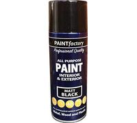400ml All Purpose Black Matt 1733PR Spray Can Household Car Van Bike Aerosol Paint (4 Pack)