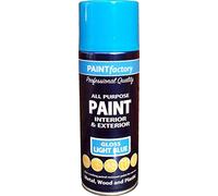 400ml All Purpose Light Blue Gloss 1744PR Spray Can Household Car Van Bike Aerosol Paint (2 Pack)