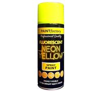 400ml All Purpose Neon Yellow 1754PR Spray Can Household Car Van Bike Aerosol Paint (4 Pack)