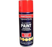 400ml All Purpose Red Gloss 1742PR Spray Can Household Car Van Bike Aerosol Paint (12 Pack)