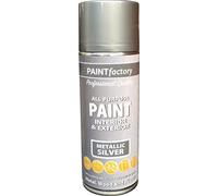 400ml All Purpose Silver Metallic 1752PR Spray Can Household Car Van Bike Aerosol Paint (4 Pack)