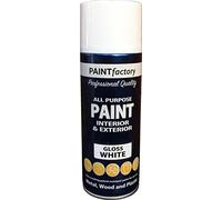 400ml All Purpose White Gloss 1735PR Spray Can Household Car Van Bike Aerosol Paint (2 Pack)