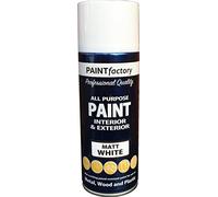400ml All Purpose White Matt 1736PR Spray Can Household Car Van Bike Aerosol Paint (4 Pack)