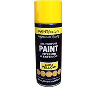 400ml All Purpose Yellow Gloss 1740PR Spray Can Household Car Van Bike Aerosol Paint (3 Pack)
