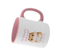 400ml Cute Novelty Coffee Cup - Sad Hamster Ceramic Mug, Funny Latte Drinking Mug, Portable Tea Cup, Whimsical Mugs for Birthday Party Home School Studio Table Office Desk Decor