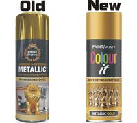 400ml METALLIC GOLD Spray Paint Aerosol Gloss Wood Metal Plastic Paint