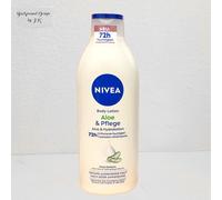 NIVEA Body Lotion Aloe & Care, Body Cream with Deep Care Serum for 72 Hours of Moisture, Body Lotion with Pure Hyaluronic and Aloe Vera of Natural Origin (400 ml)