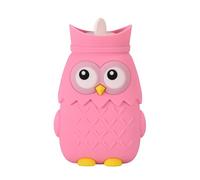 400ML Pink Mini Owl-Shaped Silicone Hot Water Bottle with Cover, Cute Hand Warmer for Pain Relief & Period Cramps - Small Area Heat Therapy