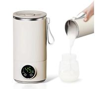 400ML Portable Bottle Warmer,USB Rechargeable Travel Bottle Warmer with 3000mAh Battery,Integrated Stirrer,Adjustable Temperature,Fast Heating for Breast Milk,Coffee