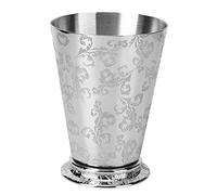 400ml Stainless Steel Cocktail Cup, Stylish Tree Leaf Pattern Cocktail Mug, Elegant Bar Accessories for Home Party Whiskey Mint Julep with Smooth Rim Design
