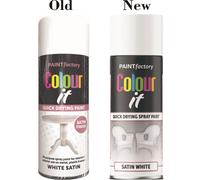 400ml White Satin Spray Paint Aerosol Lacquer Wood Metal Plastic & All