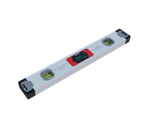 400mm Electronic Level ±60° Range Red Silver | Audible buzzer alerts at 0°, 30°, 45°, 60°, 90°, sound notification for accuracy, eyes-free checking
