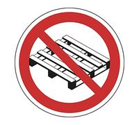 400mm No Pallets Floor Sign, Hard Wearing Non Slip/Abrasive Lamination, R9 Grade For Slip Resistance, High Strength Adhesive Backing