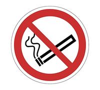 400mm No Smoking Symbol Floor Sign, Hard Wearing Non Slip/Abrasive Lamination, R9 Grade For Slip Resistance, High Strength Adhesive Backing