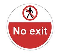 400mm Self-Adhesive No Exit Floor Sticker - Durable Anti-Slip Vinyl Safety Sign for Restricted Areas & Workplace Compliance, Easy Peel & Stick Installation