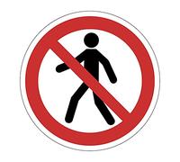 400mm Self Adhesive No Pedestrian Access Floor Sticker | Safety Sign, Restricted Zones, Warehouses & Industrial Areas