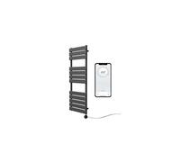 (400mm W x 1200mm H) Richmond Electric Smart WiFi Controlled Heated Towel Rail Flat 7 Day Programmable Timer App Compatibility