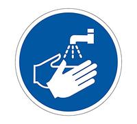 400mm Wash Your Hands Floor Sticker