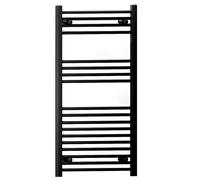 400mm Wide Black Bathroom Towel Rail Radiator - Central Heating - 19mm Tube (400 x 1000mm)