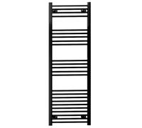 400mm Wide Black Bathroom Towel Rail Radiator - Central Heating - 19mm Tube (400 x 1400mm)