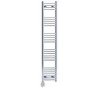 400mm Wide Chrome Electric Bathroom Heated Towel Rail Thermostatic Warmer Radiator Digital Controller (400 x 1600 mm (BTU: 1526))