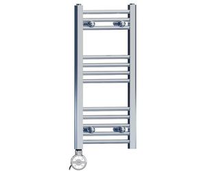 400mm Wide Chrome Electric Bathroom Heated Towel Rail Thermostatic Warmer Radiator Precise Control (400 x 700 mm (BTU: 672))