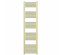 400mm Wide Gold Heated Bathroom Towel Rail Radiator For Central Heating UK (400 x 1600 mm (h))