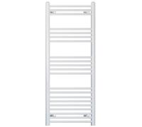 400mm Wide White Bathroom Towel Rail Radiator - Central Heating - 19mm Tube (400 x 1200mm)