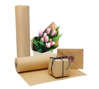 400mm x 30m Brown Packing Paper Roll for Moving Boxes Supplies, Art Craft Kraft Paper Roll for Gift Floral Bouquet Flower Wrapping, Poster Bulletin Board Paper