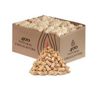 400Pc Eco Friendly Wood Wool Firelighters Natural Flame Fire Starters Odourless - Great For Lighting Fires In Stoves