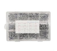 400pcs 410 Stainless Steel Cross Drilling Screws Hex Head Round Head with Washer for Installation on Metal Wood Plastic