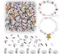 400pcs 6mm Sparkling Crystal Spacer Beads - Mix Colors Rondelle Crystal Rhinestone Flat Loose Beads for Bracelet Necklace Jewellery Making DIY Craft