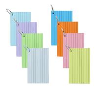 400pcs A7 Flashcards with 8 Metal Rings, Bristol Color Punched Files, Revision File, Small Binder for Note Taking and Listing, for School, Office, Home